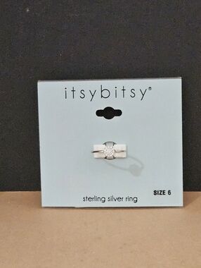 Itsy Bitsy Sterling Silver Ring Size 6. New